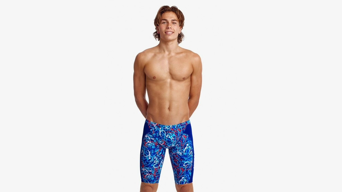 Funky Trunks Mens Training Jammers - Mr Squiggle 3 Funky Trunks Mens Training Jammers - Mr Squiggle