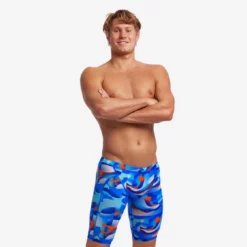 Funky Trunks Mens Training Jammers - Battle Blue