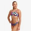 Funkita Girls Racerback Two Piece-Crystal Eyes -arena || FUNKITA || Funky Trunks Sales Store 020940