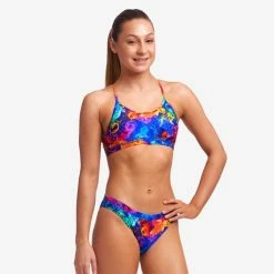 Funkita Girls Racerback Two Piece - Ocean Galaxy