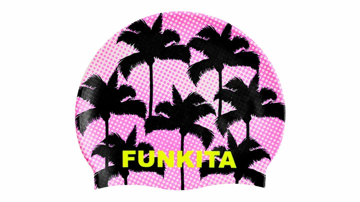 Funkita Swimming Cap - Pop Palms 3 Funkita Swimming Cap - Pop Palms