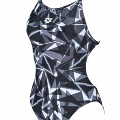 Arena Womens Shattered Glass Lightech One Piece - Black