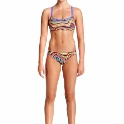 Funkita Ladies Criss Cross Sports Two Piece - Dripping