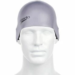Speedo Plain Moulded Silicone Cap - Chrome