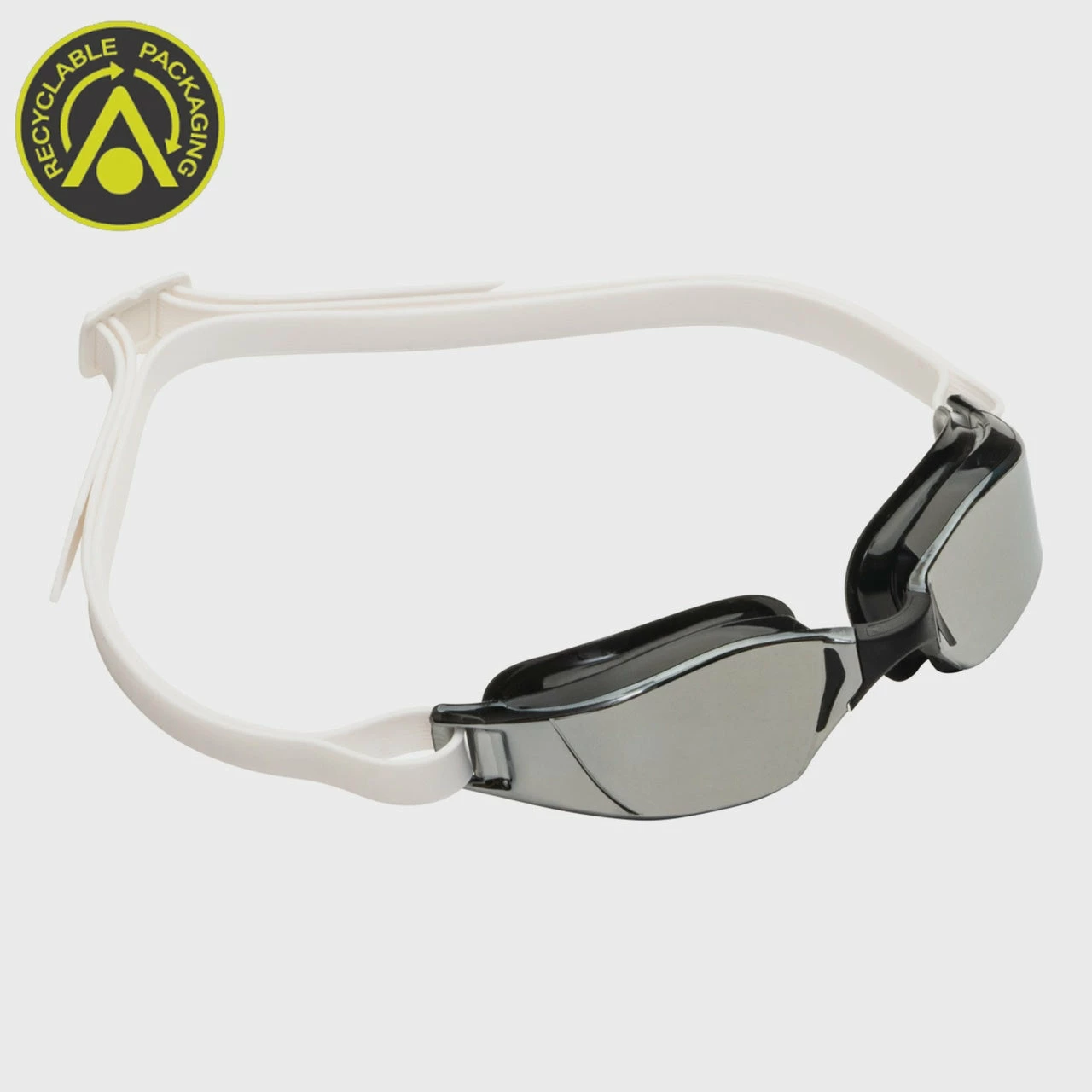 AQUA SPHERE Aquasphere Xceed Goggles - Silver Titanium Mirror Lens Black White 3 AQUA SPHERE Aquasphere Xceed Goggles - Silver Titanium Mirror Lens Black White