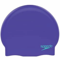 Speedo Junior Plain Moulded Silicone Cap - Violet