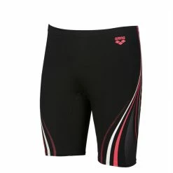 Arena Mens One Serigraphy Jammer - Black Fluo Red