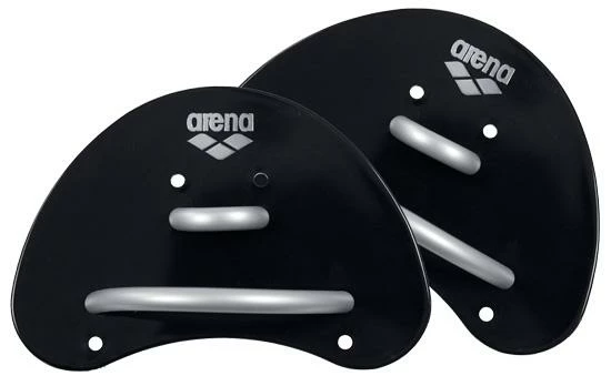 Arena Elite Finger Paddles - Black Silver 3 Arena Elite Finger Paddles - Black Silver