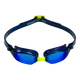 AQUA SPHERE Aquasphere Xceed Goggles - Blue Titanium Mirror Lens Yellow Navy