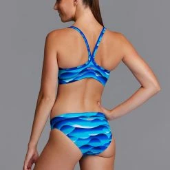 Funkita Ladies Eco Sports Two Piece - Storm Buoy -arena || FUNKITA || Funky Trunks Sales Store FKS026L STORM BOUY 0700