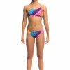 Funkita Girls Racerback Two Piece - Fine Lines -arena || FUNKITA || Funky Trunks Sales Store FS02G FINE LINES 002