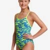 Funkita Girls Diamond Back One Piece - Blizzard Blitz 2 Funkita Girls Diamond Back One Piece - Blizzard Blitz -arena || FUNKITA || Funky Trunks Sales Store FS11G BLIZZARD BLITZ 6