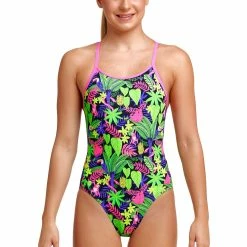 Funkita Girls Diamond Back One Piece - Sloth Slumber