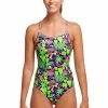 Funkita Ladies Diamond Back One Piece - Sloth Slumber -arena || FUNKITA || Funky Trunks Sales Store FS11L SLOTH SLUMBER 01
