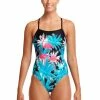 Funkita Ladies Single Strap One Piece - Flamingo Night -arena || FUNKITA || Funky Trunks Sales Store FS15L FLAMINGO NIGHT 01