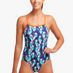Funkita Ladies Single Strap One Piece - Pengoo Parade -arena || FUNKITA || Funky Trunks Sales Store FS15L PENGOO PARADE 12