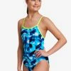Funkita Girls Single Strap One Piece - Hidden Depths 1 Funkita Girls Single Strap One Piece - Hidden Depths -arena || FUNKITA || Funky Trunks Sales Store FS16G HIDDEN DEPTHS 13