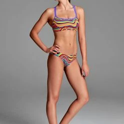 Funkita Ladies Criss Cross Sports Two Piece - Dripping 9 Funkita Ladies Criss Cross Sports Two Piece - Dripping -arena || FUNKITA || Funky Trunks Sales Store FS33L FS24L DRIPPING 1501