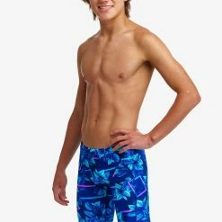 Funky Trunks Boys Training Jammers - Leaf Laser 7 Funky Trunks Boys Training Jammers - Leaf Laser -arena || FUNKITA || Funky Trunks Sales Store FT37B LEAF LASER 09