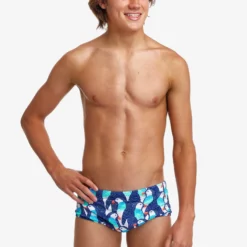 Funky Trunks Boys Sidewinder Trunks - Pengoo Parade -arena || FUNKITA || Funky Trunks Sales Store FTS010B PENGOO PARADE 14