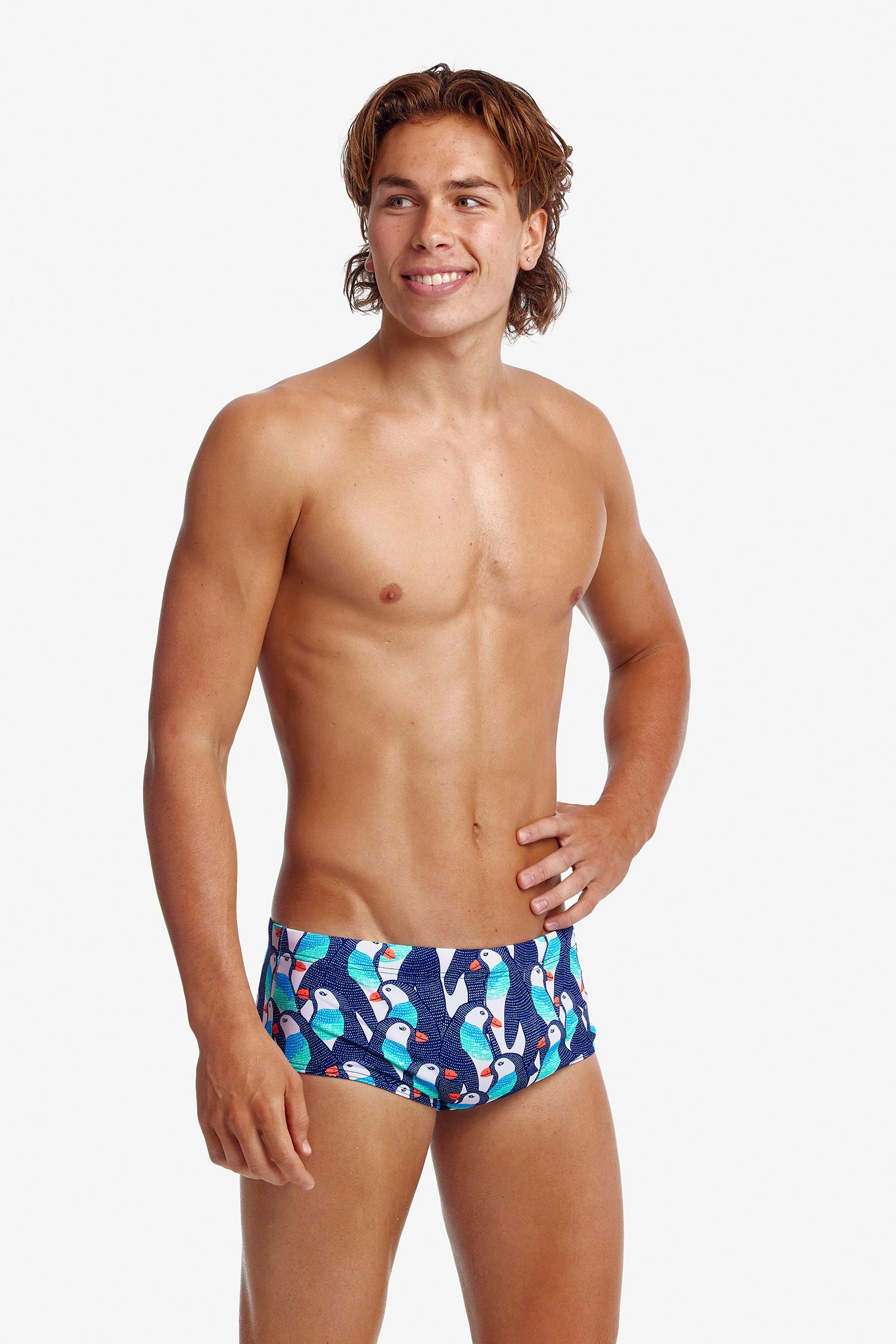 Funky Trunks Mens Sidewinder Trunks - Pengoo Parade 5 Funky Trunks Mens Sidewinder Trunks - Pengoo Parade - Image 3