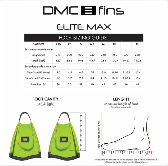 DMC Elite MAX Fins - Charcoal Fluoro 5 DMC Elite MAX Fins - Charcoal Fluoro - Image 3
