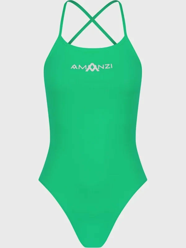 Amanzi Womens Tie Back One Piece - Emerald 3 Amanzi Womens Tie Back One Piece - Emerald