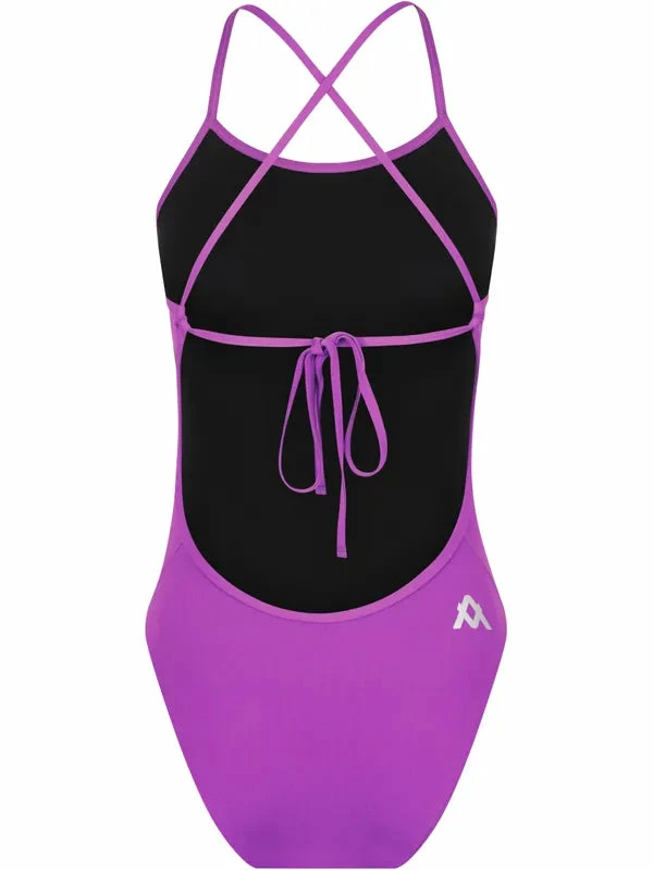 Amanzi Womens Tie Back One Piece- Fandango Purple 4 Amanzi Womens Tie Back One Piece- Fandango Purple - Image 2