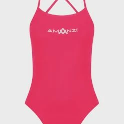 Amanzi Womens Tie Back One Piece - Ruby