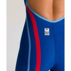 Arena Womens Carbon Core FX Open Back - Ocean Blue -arena || FUNKITA || Funky Trunks Sales Store arena powerskin carbon core fx open back ocean club bottom close up