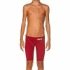 Arena Boys Powerskin ST Jammer-Deep Red -arena || FUNKITA || Funky Trunks Sales Store boys arena powerskin st 20 deep red front