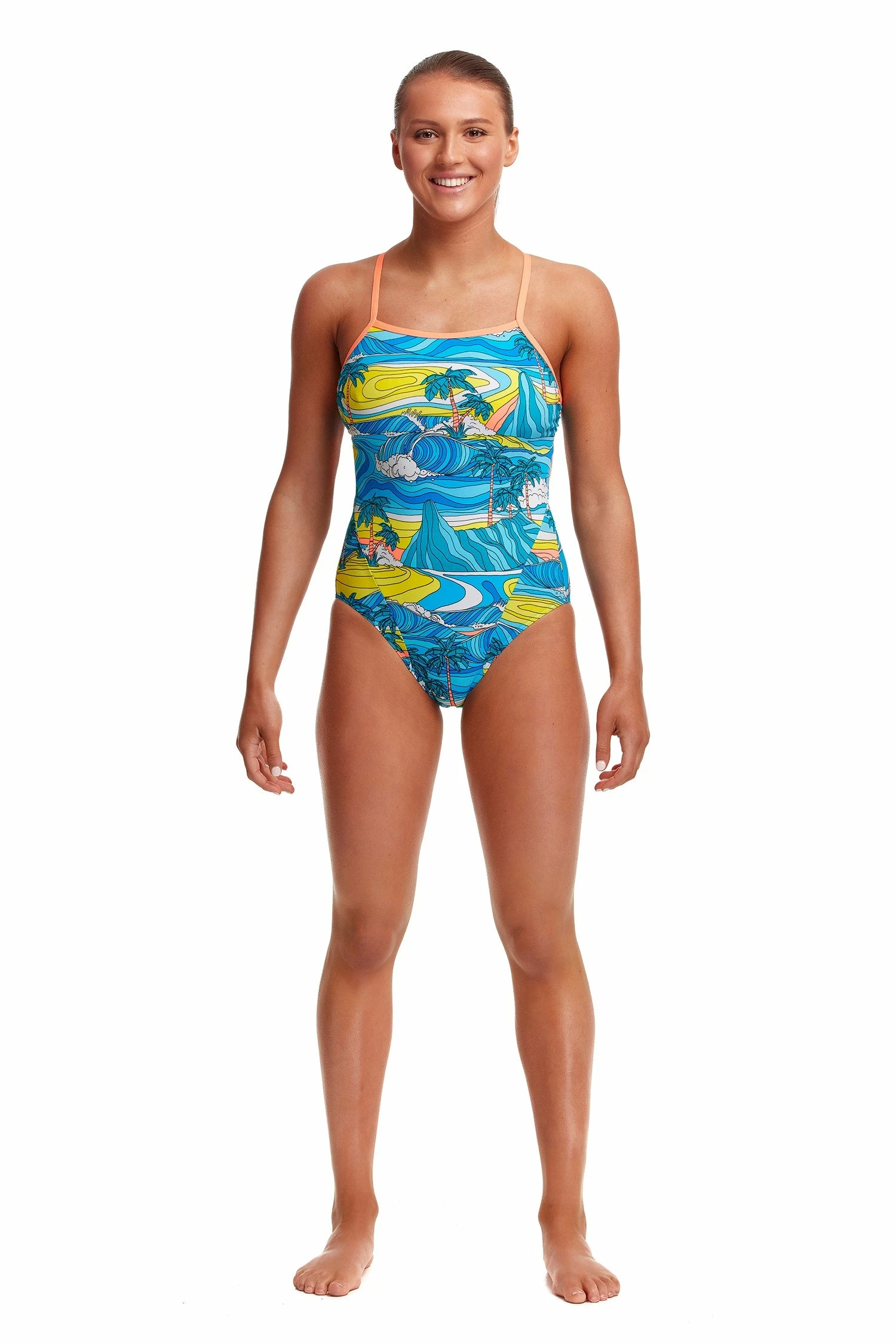 Funkita Ladies Eco Single Strap One Piece - Summer Bay 3 Funkita Ladies Eco Single Strap One Piece - Summer Bay
