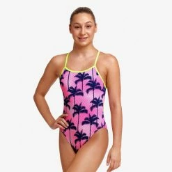 Funkita Girls Single Strap One Piece - Pop Palms